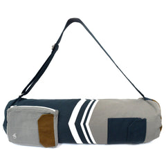 Organic Yoga Mat Bag - Blue & Grey