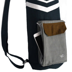 Organic Yoga Mat Bag - Blue & Grey