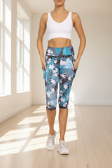 Floral Print Pocket Yoga Leggings – Women’s Tight Fit