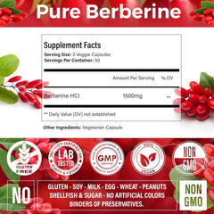 Premium Berberine Supplement, Non-GMO, Gluten-Free