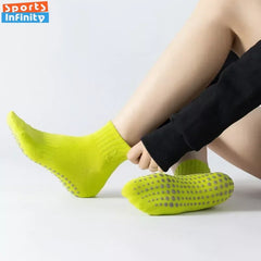 Simple Non-slip Breathable Yoga Socks Women Pilates Socks  Indoor Dance Fitness Gymnastics Professional Training Sports Socks