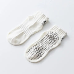 Simple Non-slip Breathable Yoga Socks Women Pilates Socks  Indoor Dance Fitness Gymnastics Professional Training Sports Socks