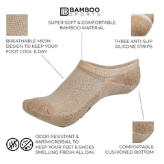 Bamboo Rayon Invisible No Show Socks