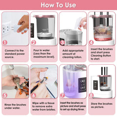 Electric Makeup Brush Cleaner Uv Sterilizer and Dryer