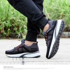 Elegant Mens Sneakers Sport Mesh Trainers Lightweight Running Shoes Outdoor Athletic Breathable Non-Slip Casual Comfortable Outdoor Sport Sneakers