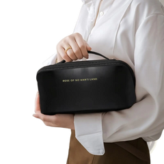 Large Capacity Leather Travel Makeup Bag Organizer