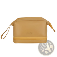 Large Capacity Leather Travel Makeup Bag Organizer