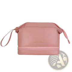 Large Capacity Leather Travel Makeup Bag Organizer