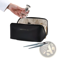 Large Capacity Leather Travel Makeup Bag Organizer