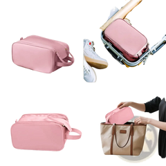 Large Travel Toiletry Bag Hanging Leather Makeup Case