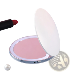 Led Makeup Mirror Portable Usb Compact Folding Mirror