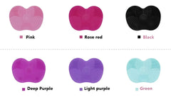 Makeup Brush Cleaning Mat Heart Shaped Silicone Pad