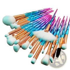 Makeup Brush Set 20 Piece Rose Gold and Glitter