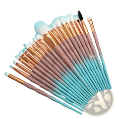 Makeup Brush Set 20 Piece Rose Gold and Glitter