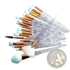 Makeup Brush Set 20 Piece Rose Gold and Glitter