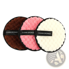 Makeup Removing Puff 3 Pack with Mesh Bag