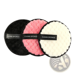 Makeup Removing Puff 3 Pack with Mesh Bag