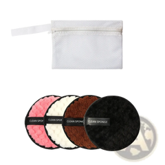 Makeup Removing Puff 3 Pack with Mesh Bag