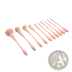 Pink Makeup Brush Set 10pc Professional Nylon Tools