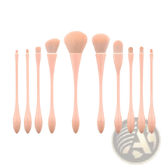 Pink Makeup Brush Set 10pc Professional Nylon Tools
