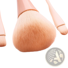 Pink Makeup Brush Set 10pc Professional Nylon Tools