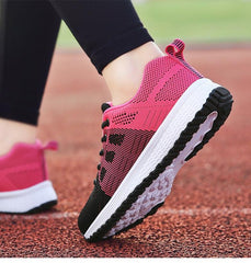 Sport Women Casual Shoes Fashion Breathable Walking Mesh Flat Sneakers Women Gym Vulcanized Tenis Walking Shoes Breathable Lightweight Casual Comfort Fashion Sneaker