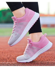Sport Women Casual Shoes Fashion Breathable Walking Mesh Flat Sneakers Women Gym Vulcanized Tenis Walking Shoes Breathable Lightweight Casual Comfort Fashion Sneaker