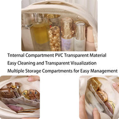 Travel Makeup Bag Set Waterproof Leather Toiletry Bag
