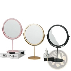 Vanity Mirror Round Metal Frame Makeup Desk Mirror