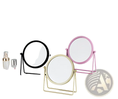 Vanity Mirror Round Metal Frame Makeup Desk Mirror