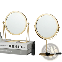 Vanity Mirror Round Metal Frame Makeup Desk Mirror