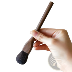Walnut Wood Makeup Brush Set with Soft Fiber Bristles