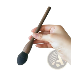 Walnut Wood Makeup Brush Set with Soft Fiber Bristles