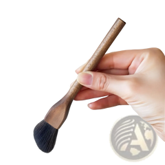 Walnut Wood Makeup Brush Set with Soft Fiber Bristles